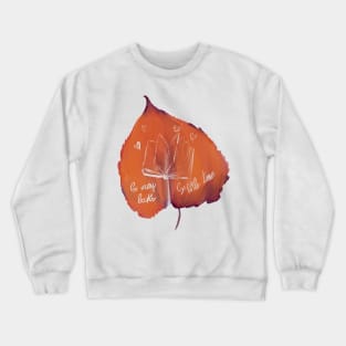 Books Autumn Cozy leaf trees Crewneck Sweatshirt